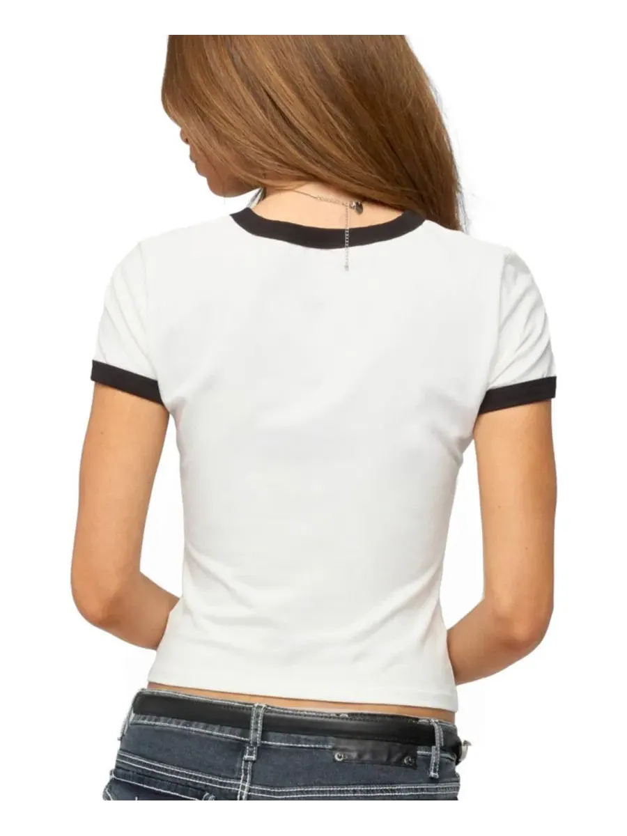 Футболка с принтом флага Germany Contrast Edikted — изображение 2 из 5, белый