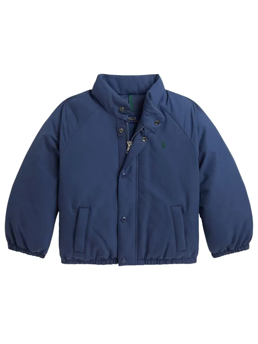 Детская куртка с утеплителем Mockneck Down Polo Ralph Lauren — изображение 1 из 3, темно-синий