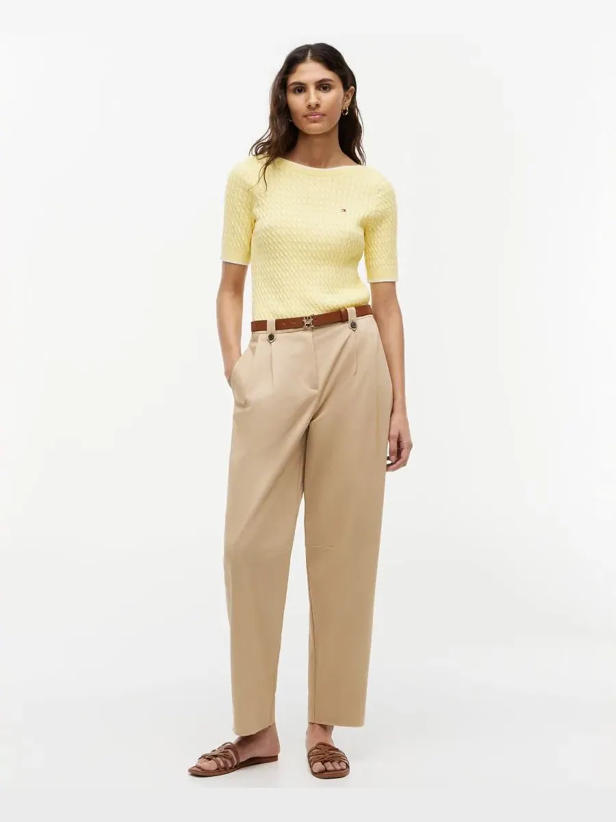 Свитер с лодочкой и коротким рукавом Citronella Tommy Hilfiger — изображение 2 из 4, желтый