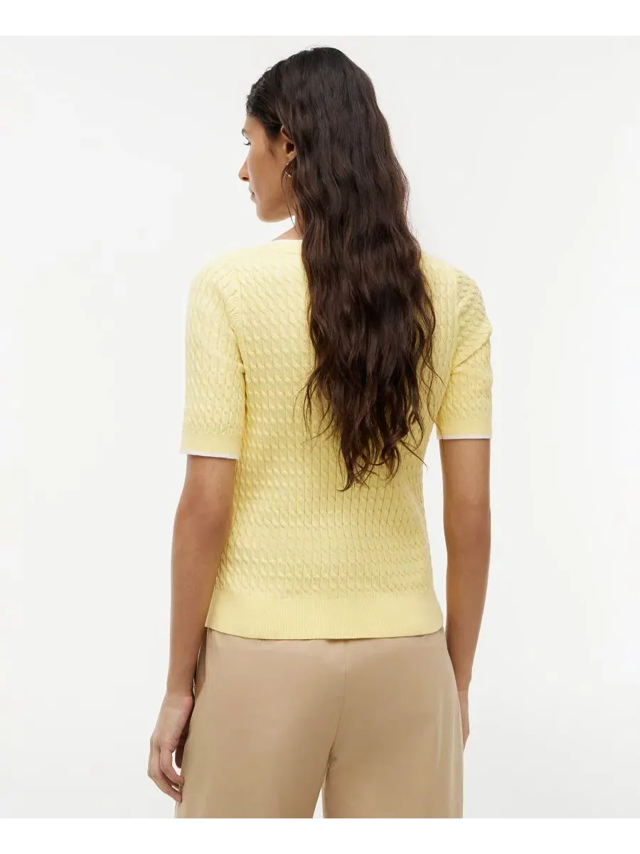 Свитер с лодочкой и коротким рукавом Citronella Tommy Hilfiger — изображение 4 из 4, желтый