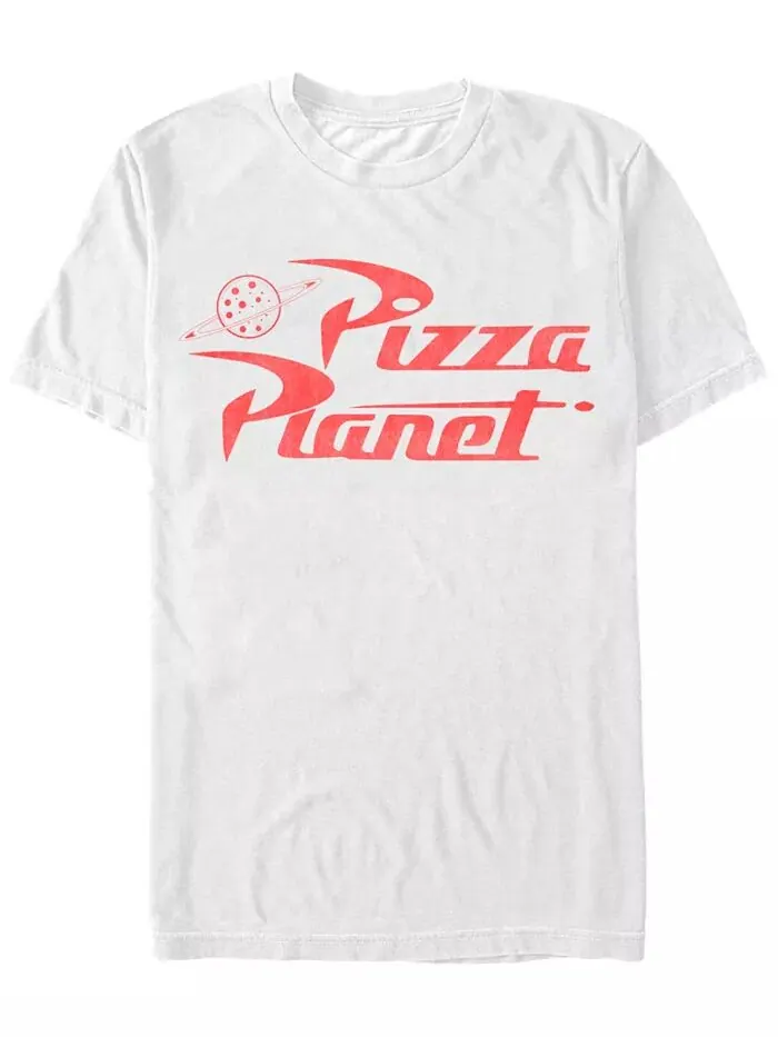 Мужская футболка Pizza Planet с коротким рукавом и круглым вырезом Fifth Sun — изображение 1 из 1, белый
