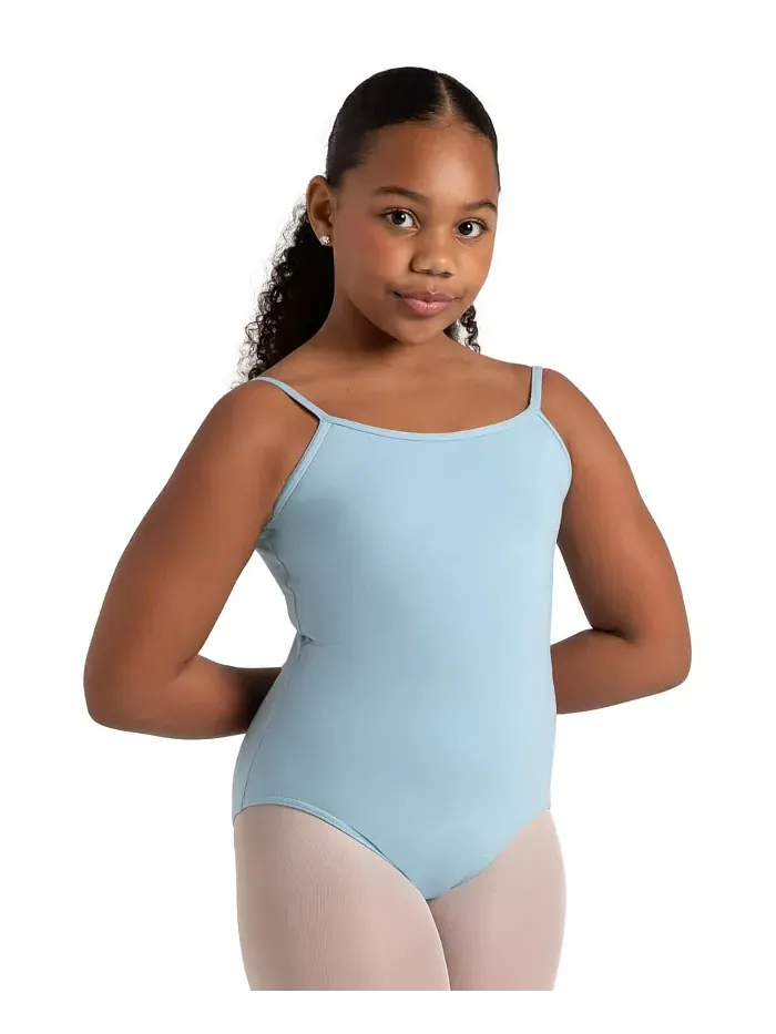 Детский топ-боди Leotard с регулируемыми бретелями Capezio — изображение 1 из 5, светлый синий