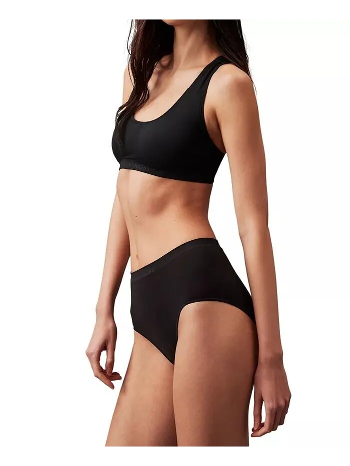 Женское гибкое бесшовное бикини с высокой посадкой, нижнее белье QD5160 Calvin Klein — изображение 2 из 3, кедр