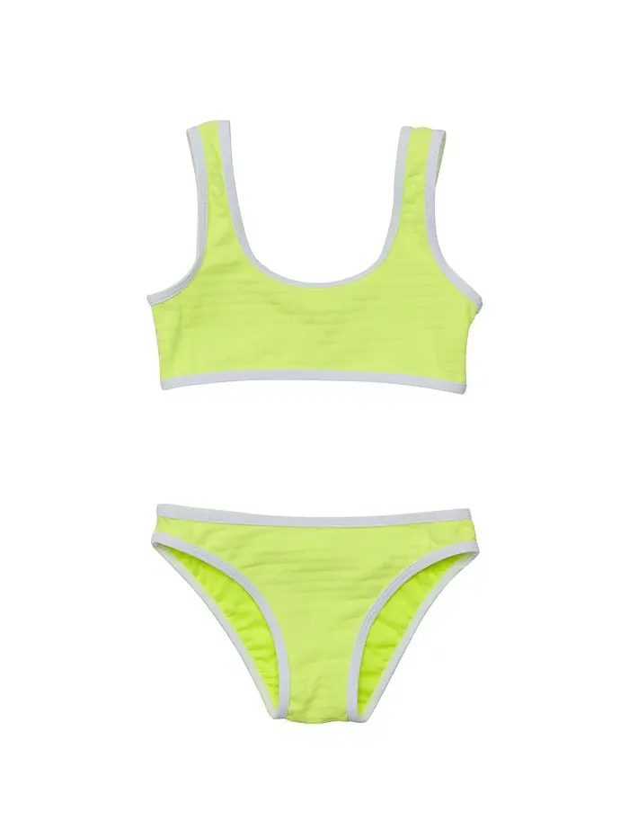 Бикини-топ Big Girls Citron Zest Crop Snapper Rock — изображение 1 из 6, желтый