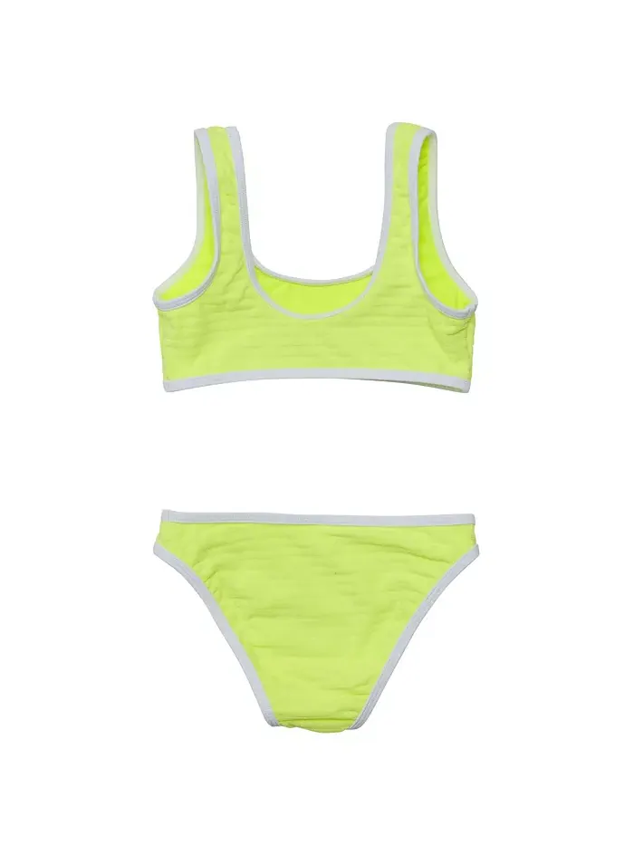 Бикини-топ Big Girls Citron Zest Crop Snapper Rock — изображение 2 из 6, желтый