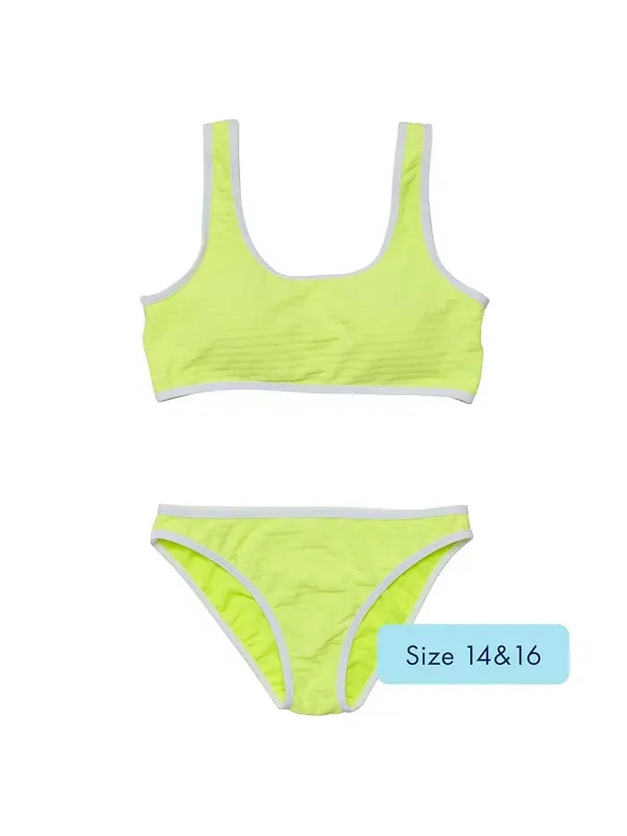 Бикини-топ Big Girls Citron Zest Crop Snapper Rock — изображение 3 из 6, желтый