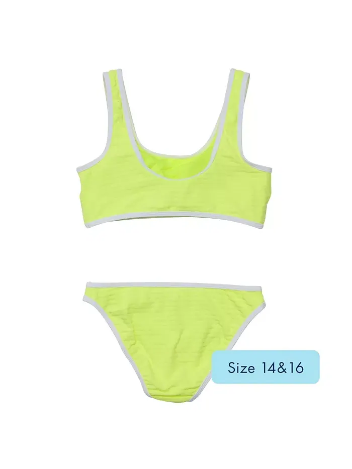 Бикини-топ Big Girls Citron Zest Crop Snapper Rock — изображение 6 из 6, желтый