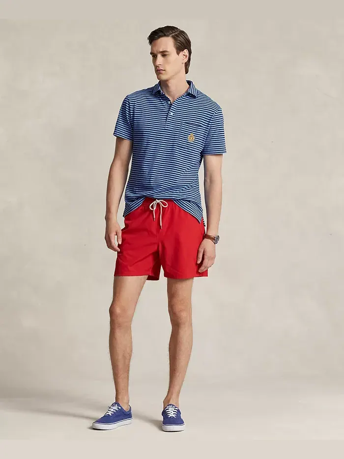 Мужские плавки Traveler Classic длиной 14,5 см Polo Ralph Lauren — изображение 2 из 6, красный