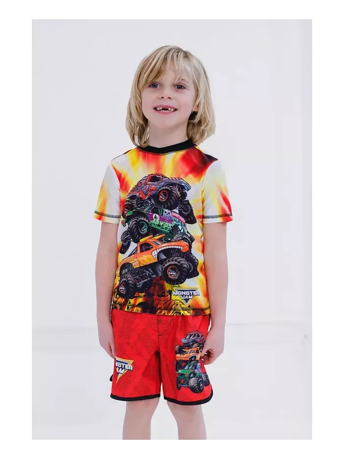 Комплект для плавания для мальчиков: толстовка-рашгард и шорты Toddler Boys Pullover Rash Guard and — изображение 3 из 6