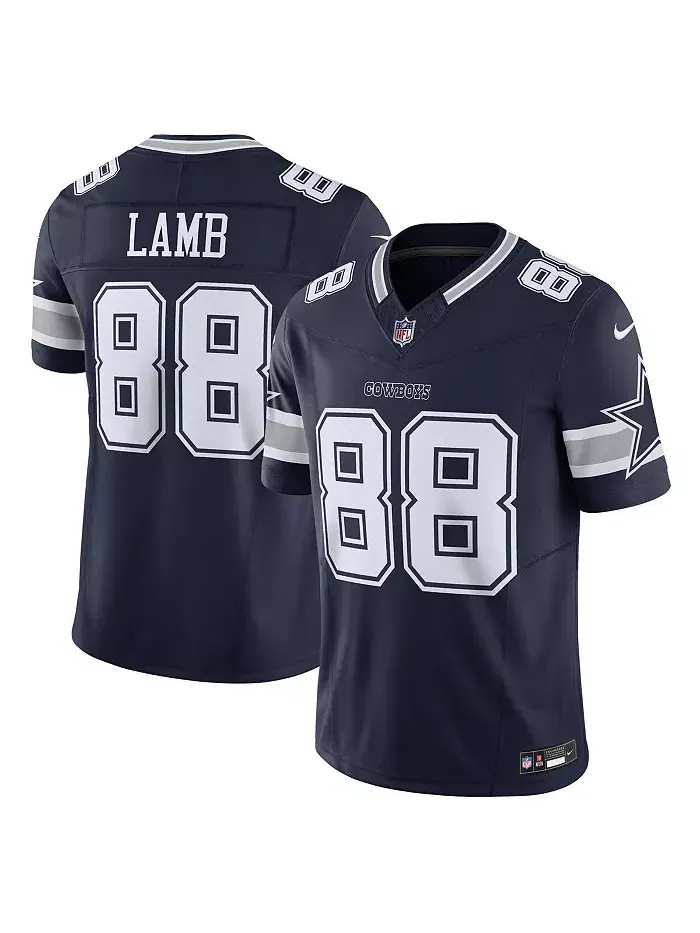 Мужская лимитированная джерси Dallas Cowboys Vapor F.U.S.E. CeeDee Lamb Nike — изображение 1 из 3, темно-синий белый