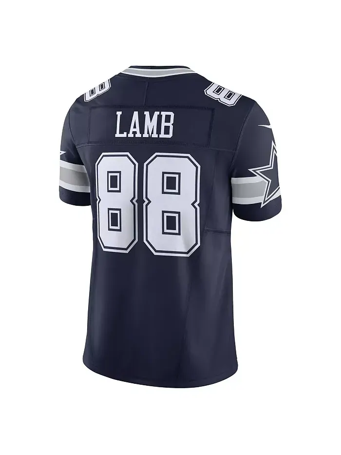 Мужская лимитированная джерси Dallas Cowboys Vapor F.U.S.E. CeeDee Lamb Nike — изображение 2 из 3, темно-синий белый