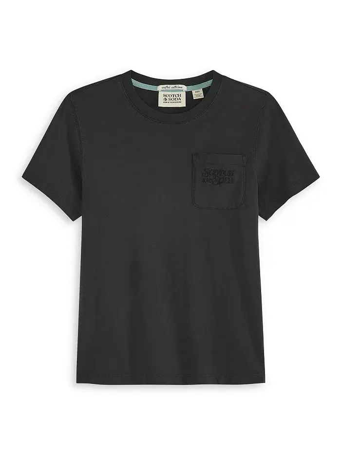 Футболка Big Boys с эффектом поношенности SCOTCH & SODA — изображение 1 из 3, черный