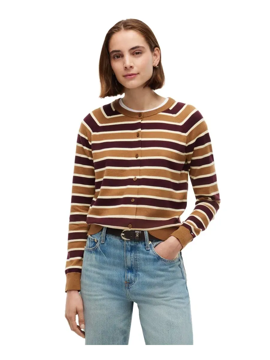 Кардиган женский с принтом в полоску Slim Fit Tommy Hilfiger — изображение 1 из 4
