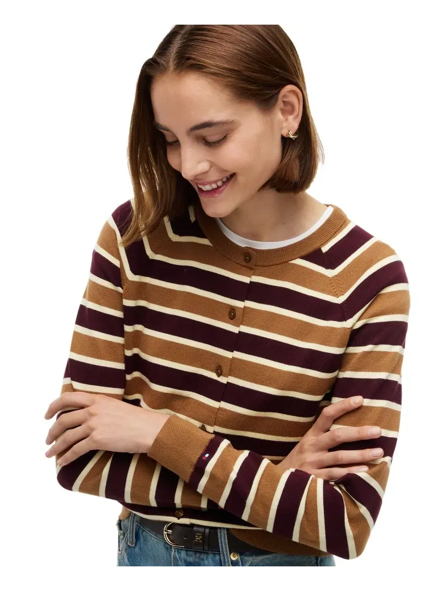 Кардиган женский с принтом в полоску Slim Fit Tommy Hilfiger — изображение 3 из 4