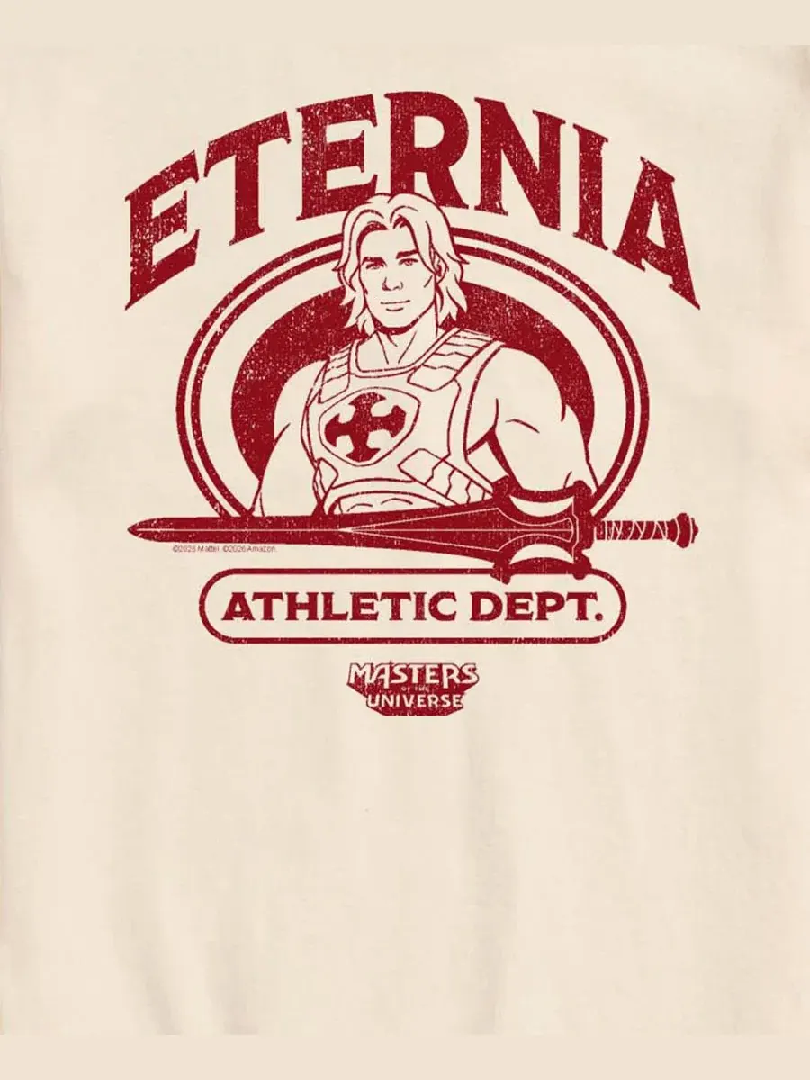 Футболка с принтом Masters of the Universe Eternia Athletic Department AIRWAVES — изображение 3 из 3, бежевый