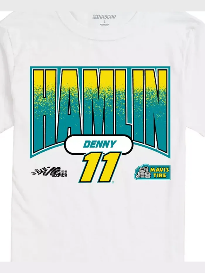 Мужская футболка с коротким рукавом NASCAR Denny Hamlin 11 Airwaves — изображение 3 из 3, белый
