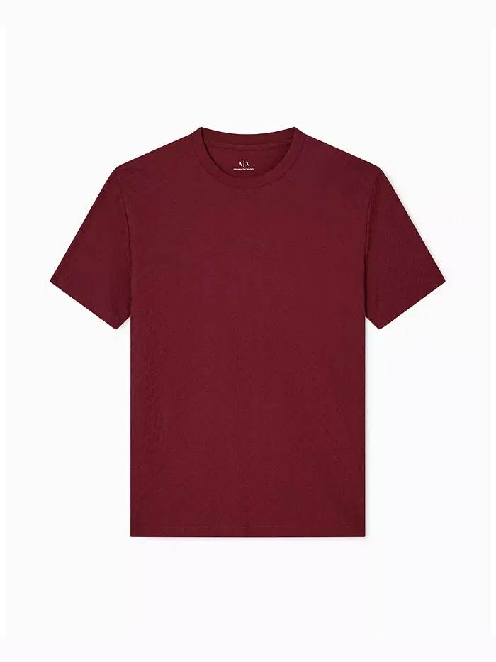 Мужская мерсеризованная футболка с жаккардовым логотипом по всей поверхности A|X Armani Exchange — изображение 5 из 5, мульти