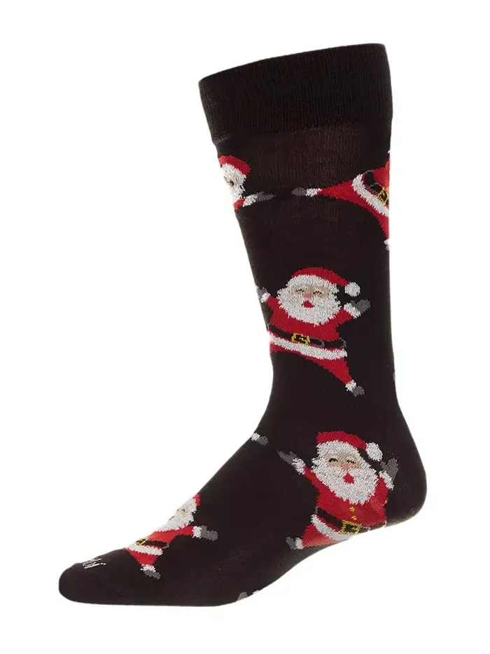 Мужские носки All Over Santa Crew Memoi — изображение 1 из 3, черный