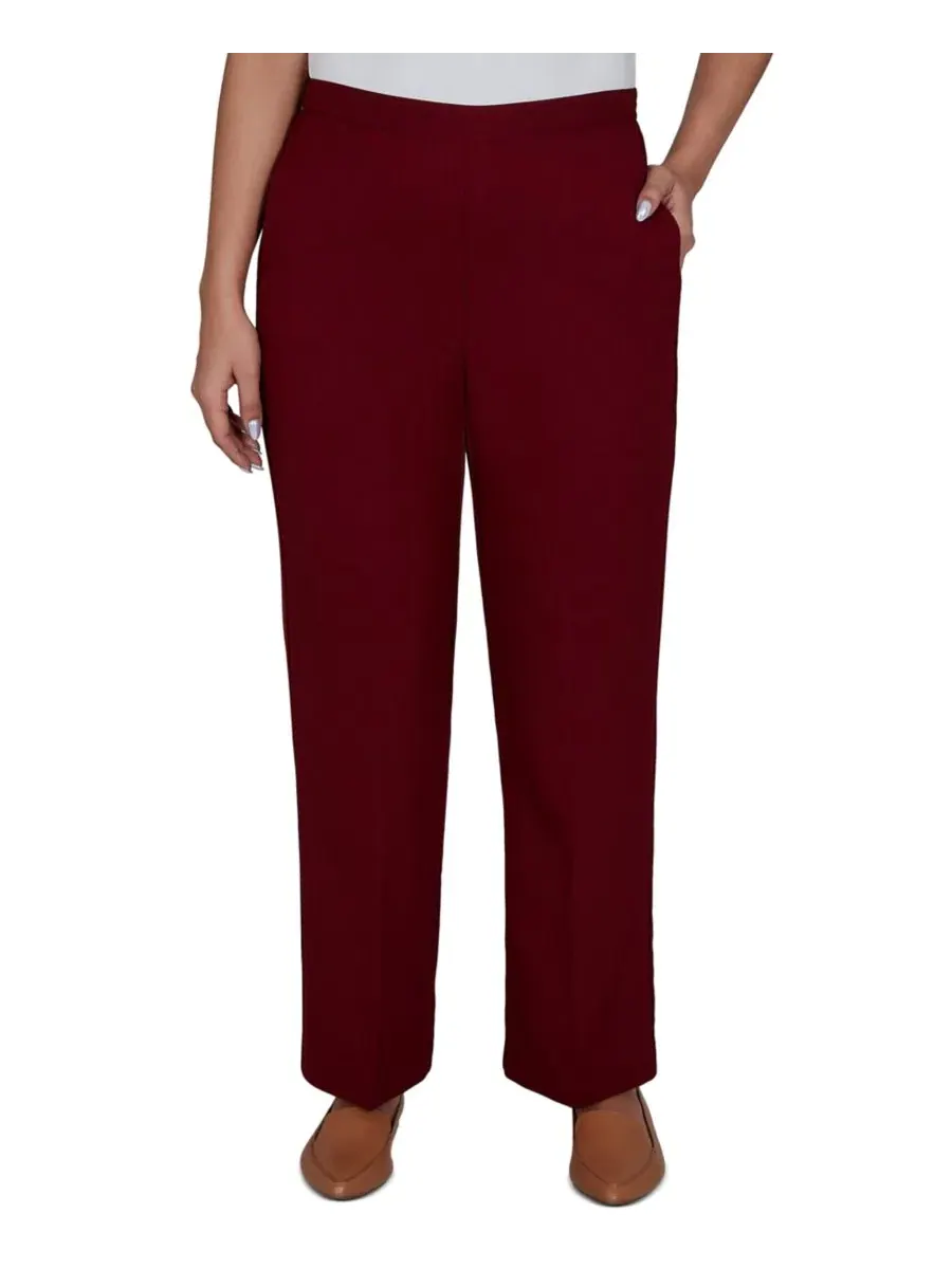 Брюки прямого кроя с текстурой, модель Petite Union Square Textured Pull-On Straight Alfred Dunner — изображение 6 из 6