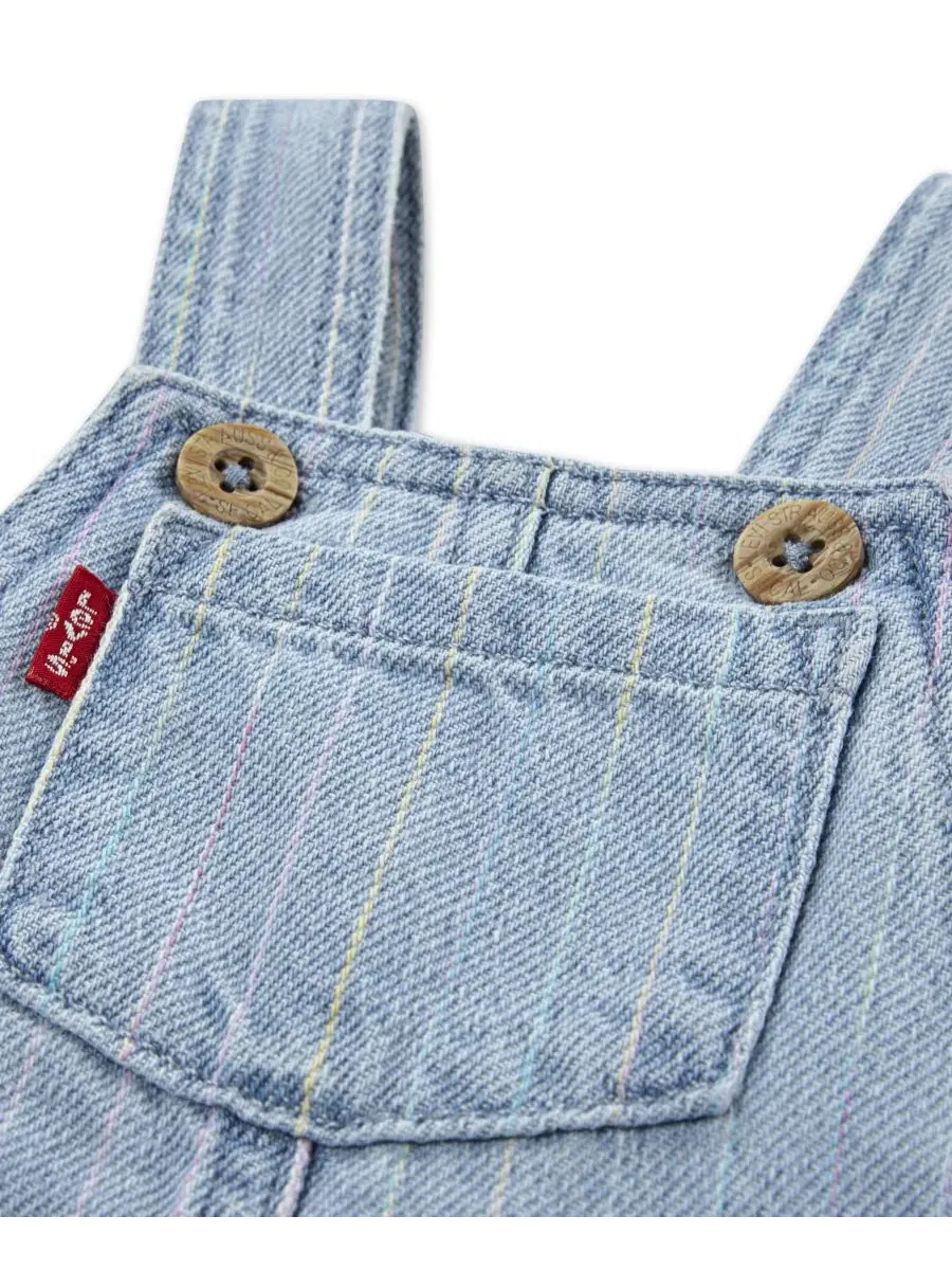 Комбинезон джинсовый с радужной отделкой Levi's — изображение 3 из 3, синий
