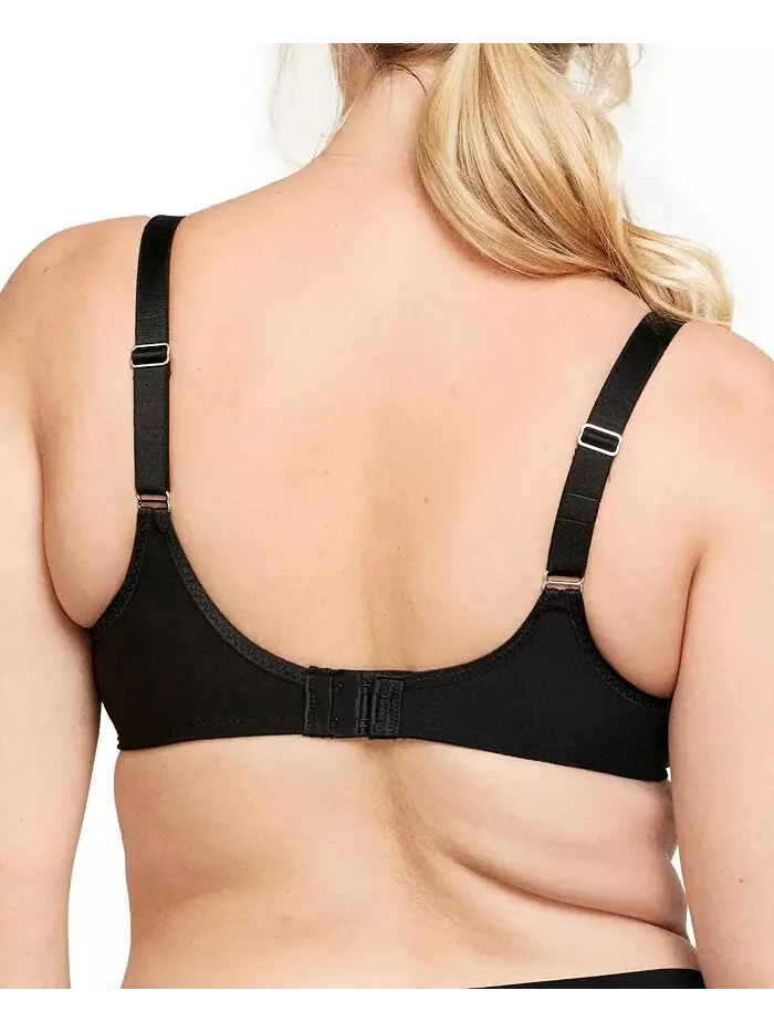 Бюстгальтер Wonderwire Lace Comfort Bra больших размеров для полной фигуры 9855 Glamorise — изображение 2 из 8, черный