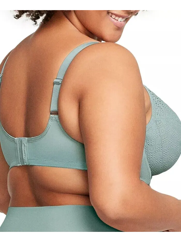 Бюстгальтер Wonderwire Lace Comfort Bra больших размеров для полной фигуры 9855 Glamorise — изображение 3 из 8, зеленый