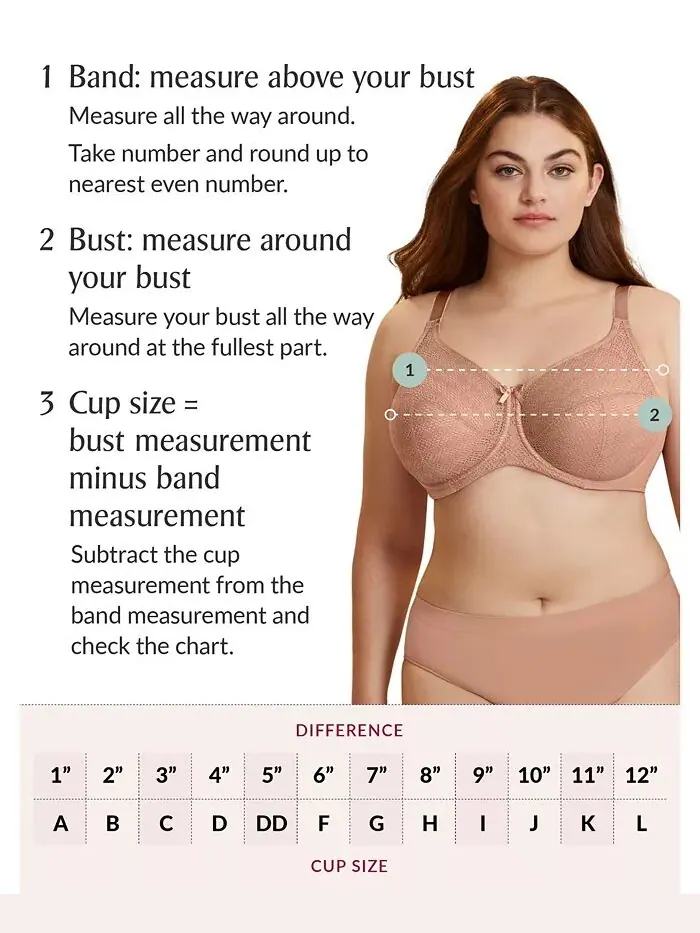 Бюстгальтер Wonderwire Lace Comfort Bra больших размеров для полной фигуры 9855 Glamorise — изображение 8 из 8, зеленый