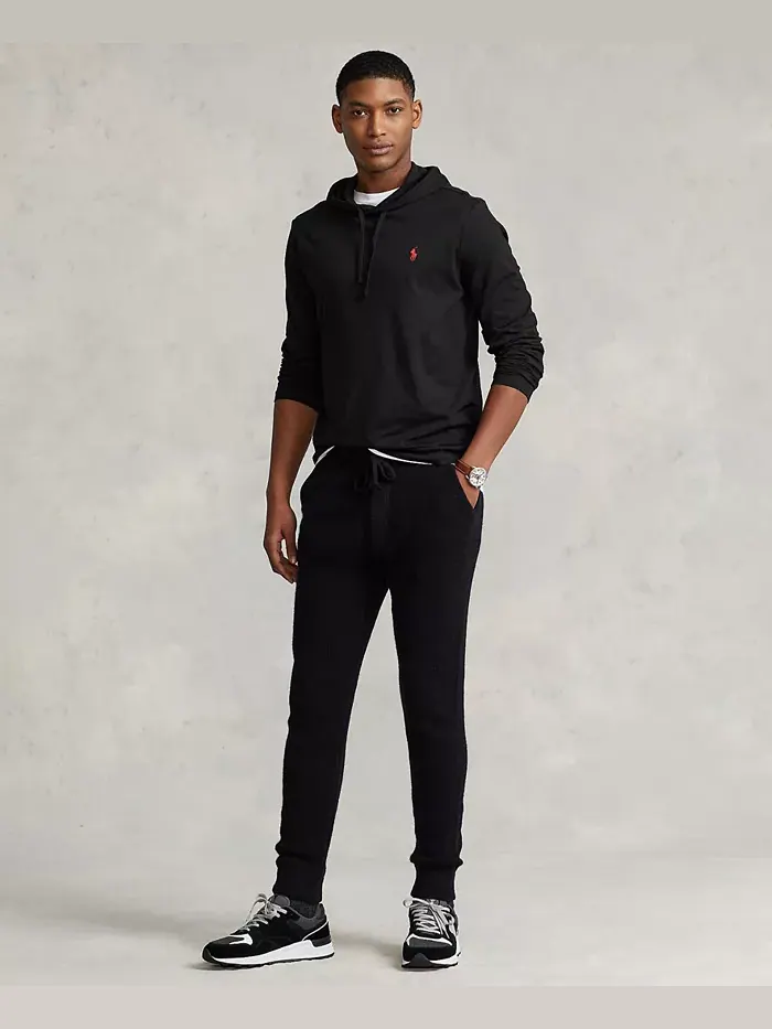 Мужская худи-футболка Polo Ralph Lauren — изображение 4 из 5, черный