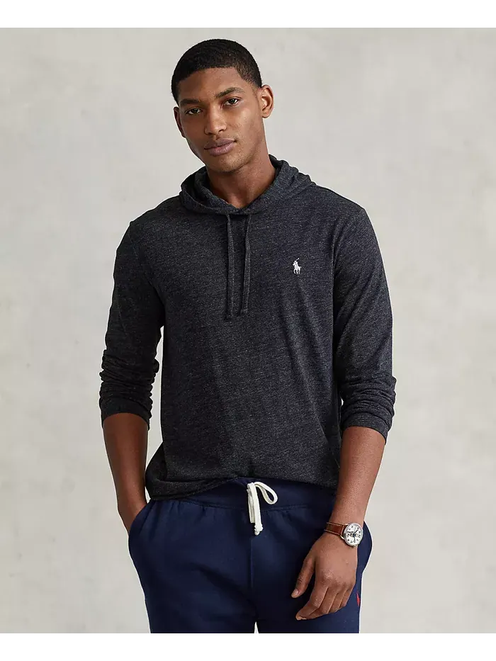 Мужская худи-футболка из джерси Polo Ralph Lauren — изображение 1 из 5, черный