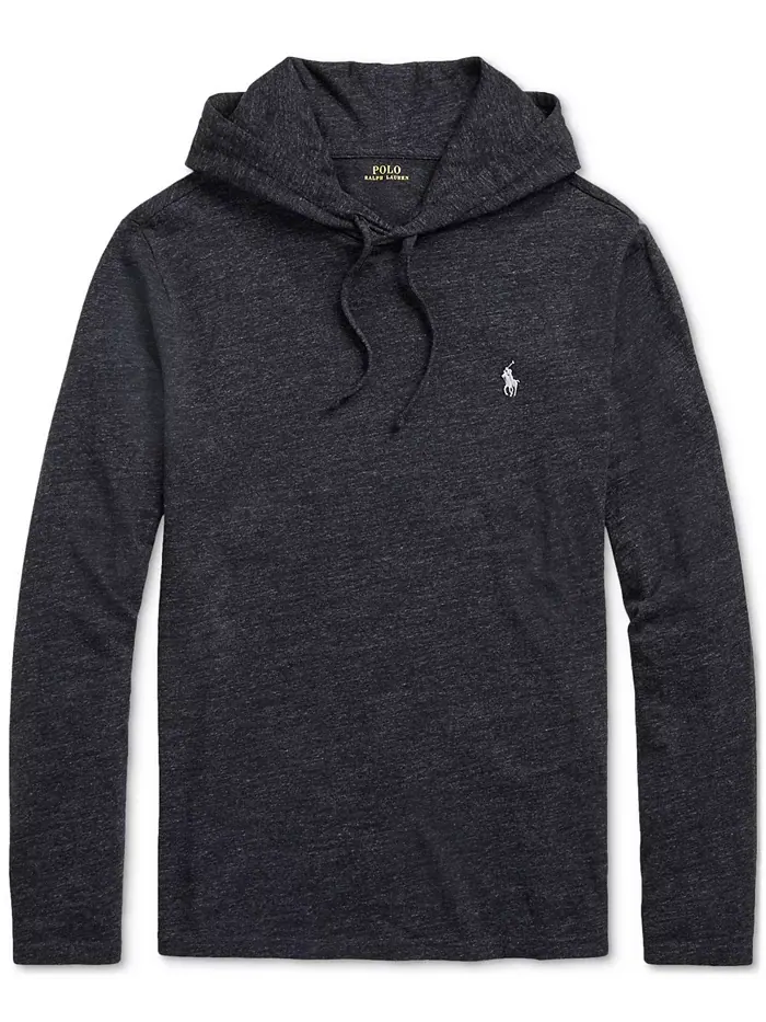Мужская худи-футболка из джерси Polo Ralph Lauren — изображение 5 из 5, черный