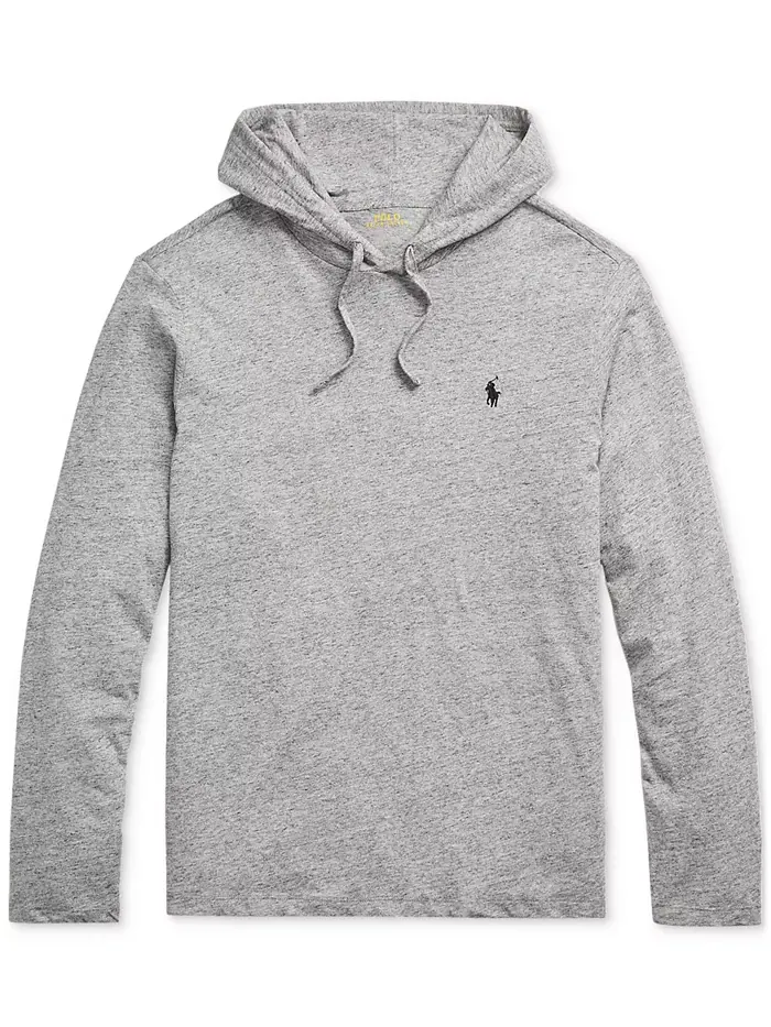 Мужская футболка с капюшоном из джерси Polo Ralph Lauren — изображение 5 из 5, серый