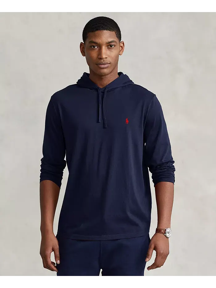 Мужская худи-футболка из джерси Polo Ralph Lauren — изображение 1 из 1, темно-синий