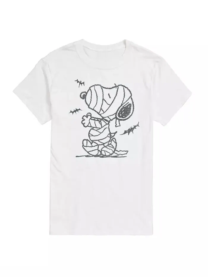 Мужская футболка с коротким рукавом Hybrid Apparel Peanuts Mummy AIRWAVES — изображение 1 из 3, белый