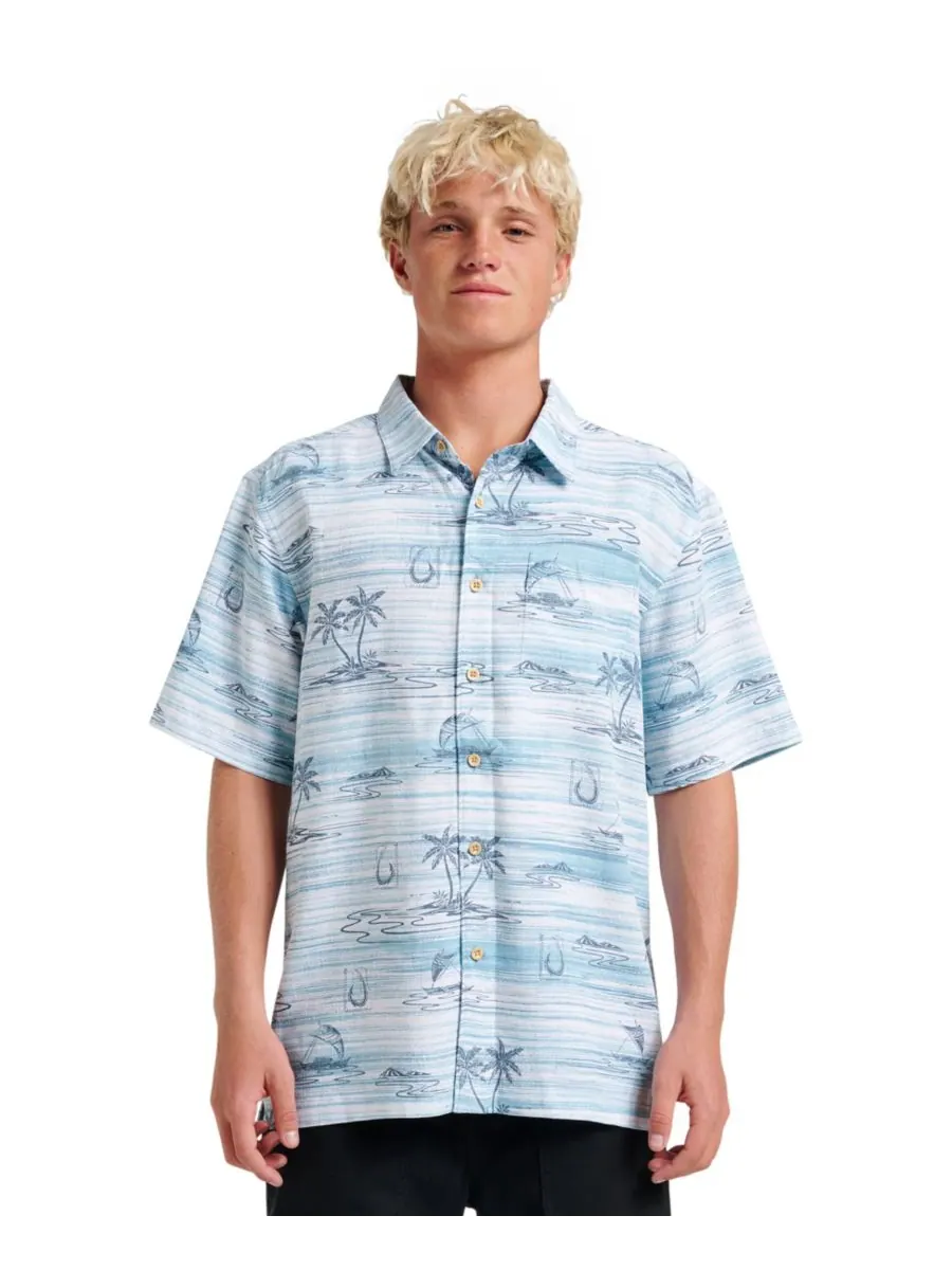 Мужская рубашка Quiksilver Comfort Fit Quiksilver Waterman — изображение 1 из 4, голубой
