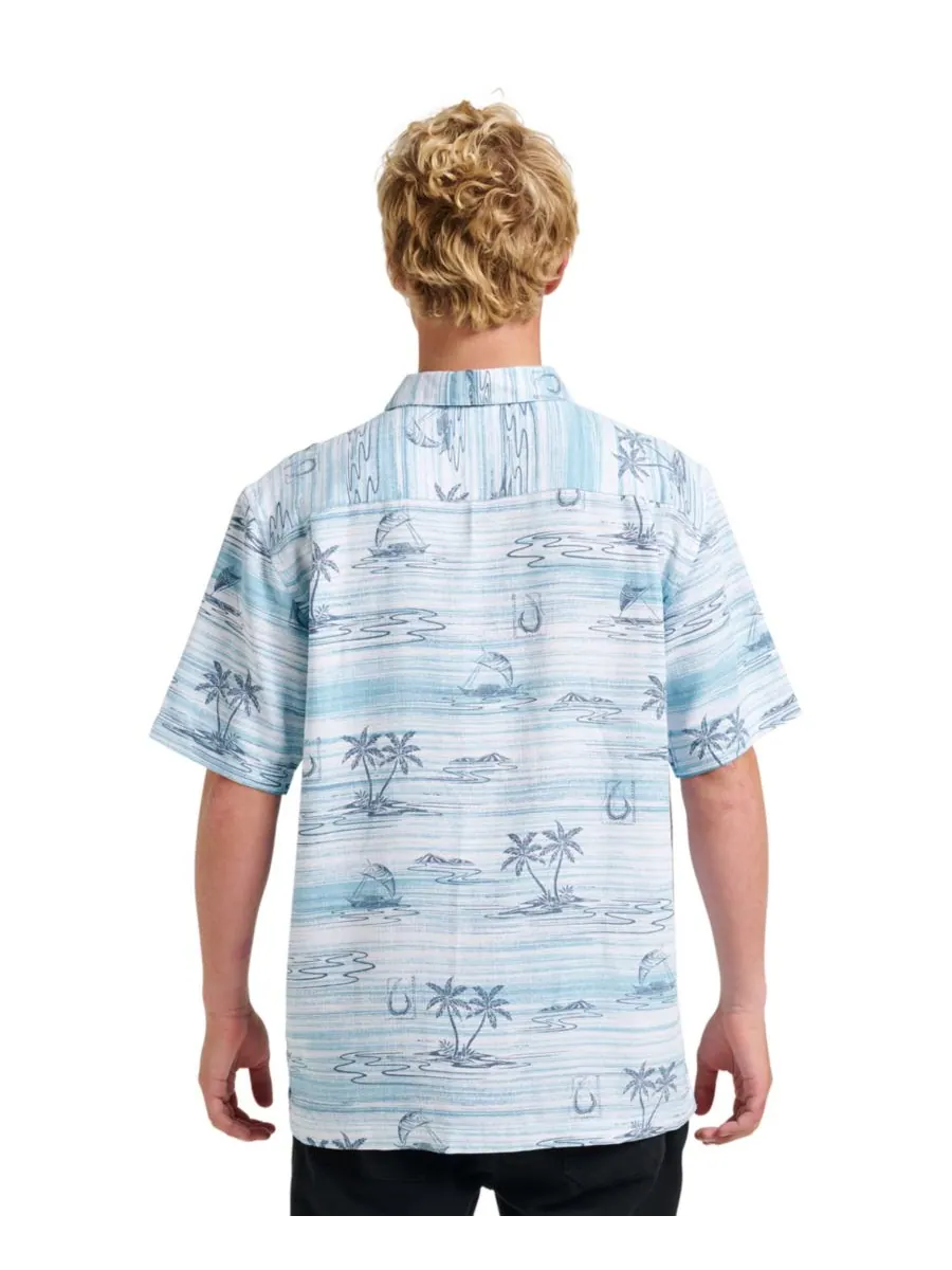Мужская рубашка Quiksilver Comfort Fit Quiksilver Waterman — изображение 2 из 4, голубой