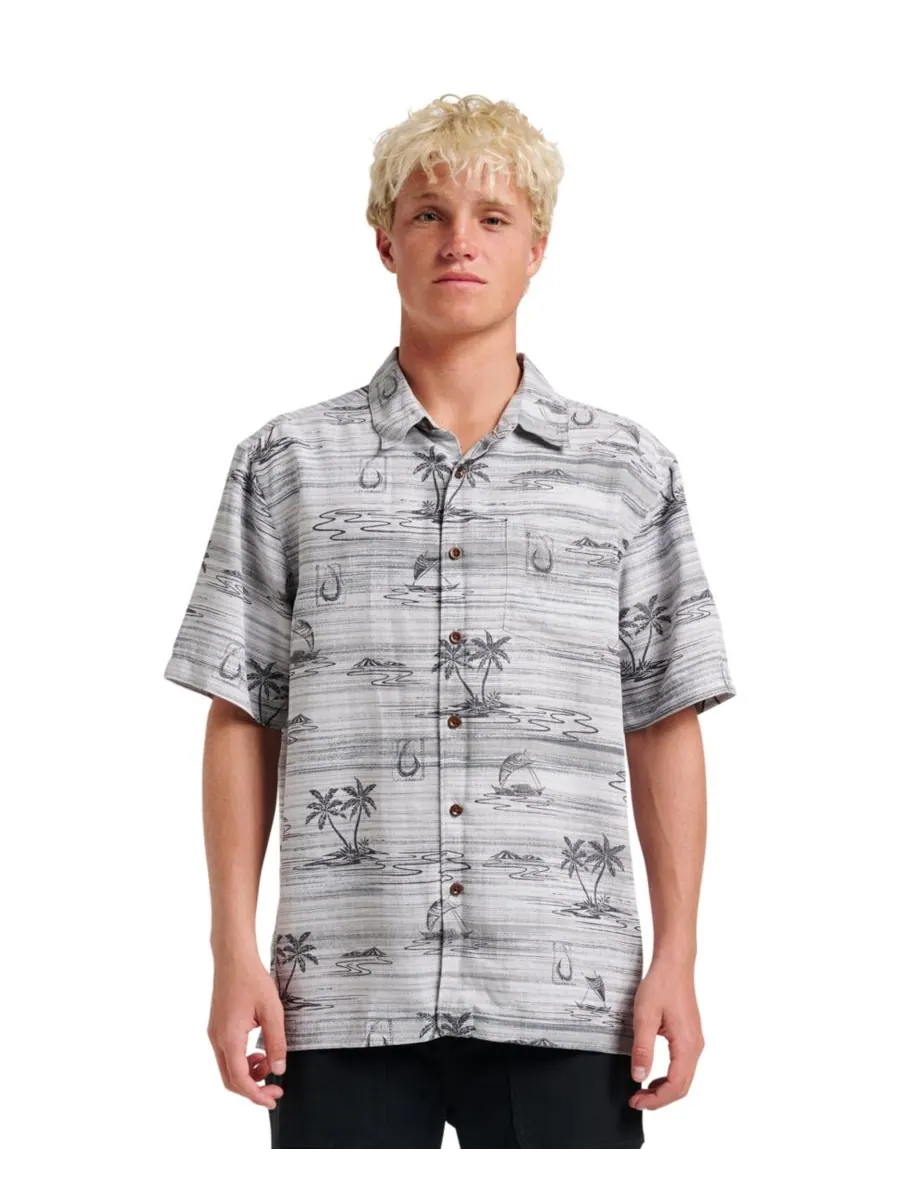 Мужская рубашка Quiksilver Comfort Fit Quiksilver Waterman — серый