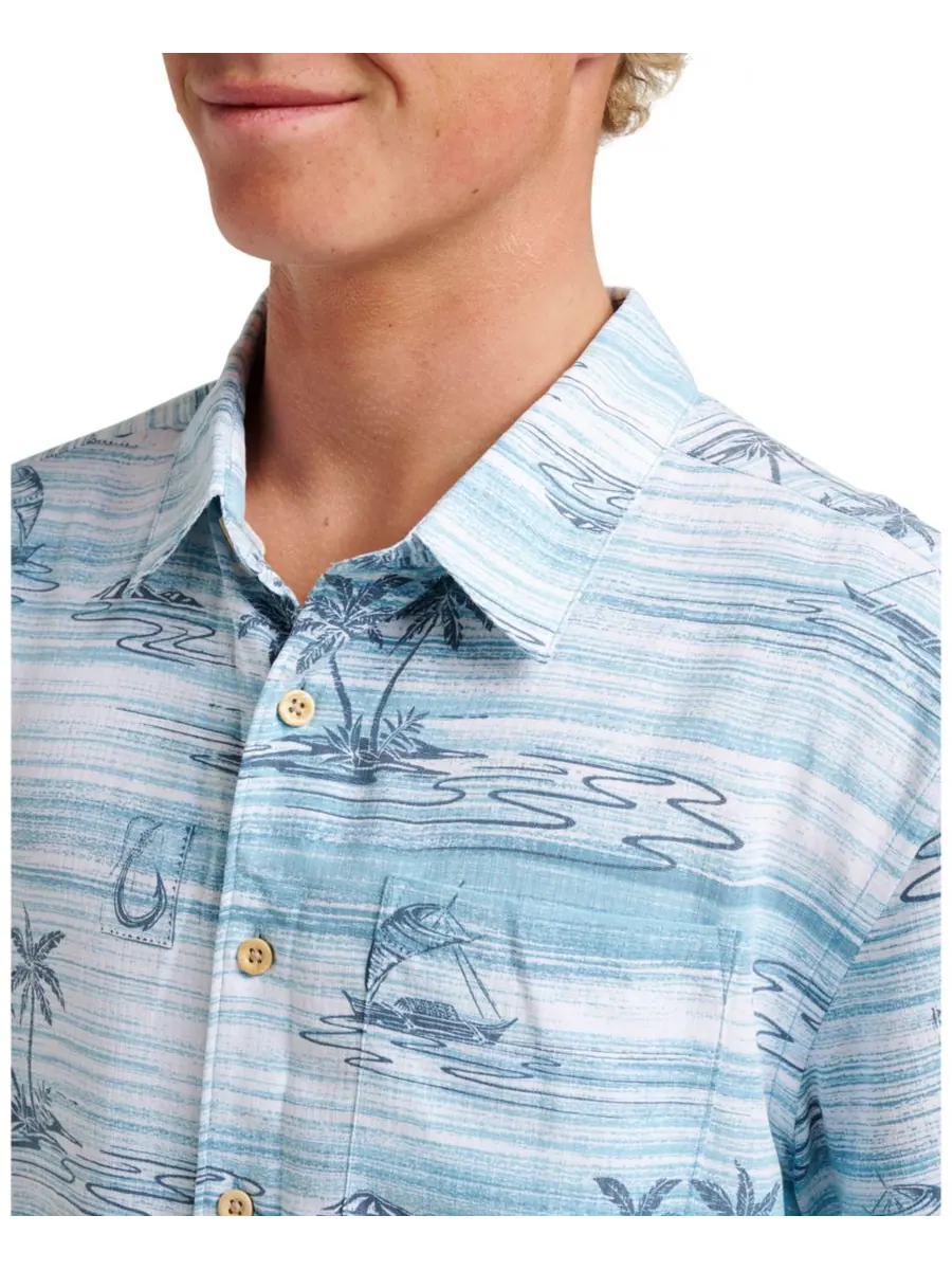 Мужская рубашка Quiksilver Comfort Fit Quiksilver Waterman — изображение 7 из 7, фантомный