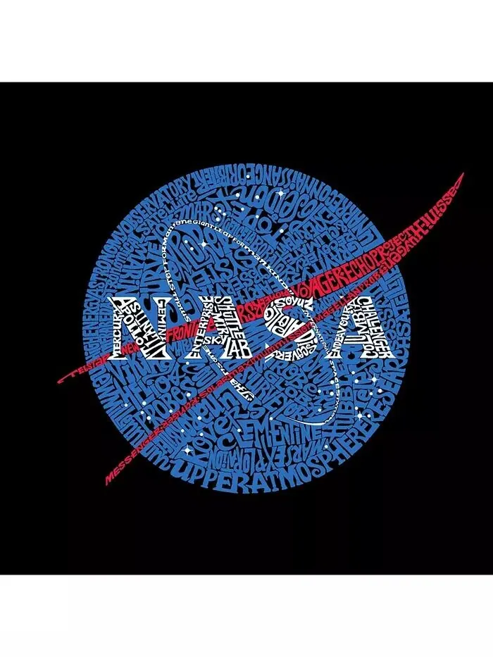 Футболка мужская премиум-класса Word Art с логотипом Nasa Meatball LA Pop Art — изображение 2 из 2, черный