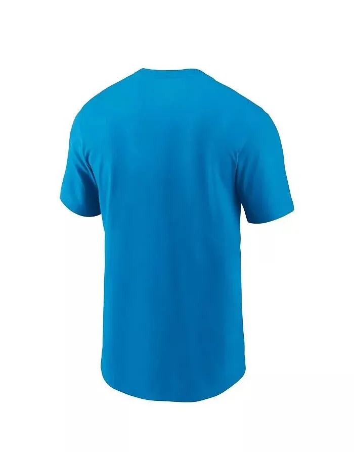 Мужская синяя футболка Carolina Panthers Primetime Wordmark Essential Nike — изображение 2 из 3
