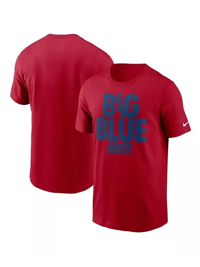 Мужская красная футболка New York Giants Hometown Collection, большая синяя Nike — изображение 1 из 3, красный