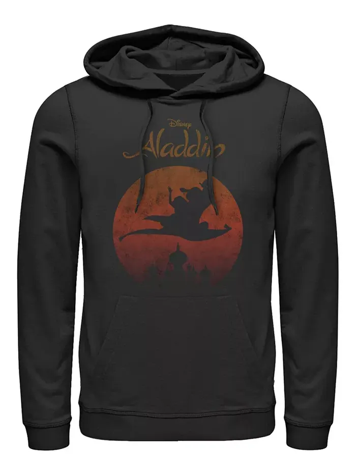 Толстовка с капюшоном Disney Men's Aladdin Jasmine Silhouette Over Agrabah Fifth Sun — изображение 1 из 1, черный