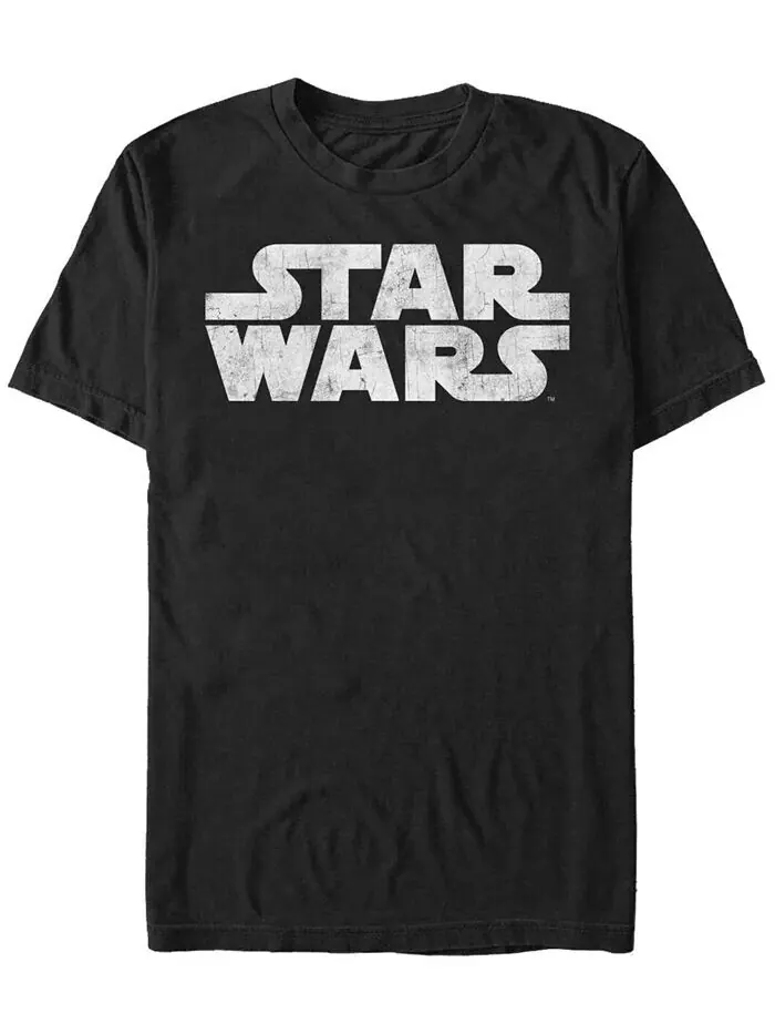 Мужская футболка с коротким рукавом и простым логотипом Star Wars Fifth Sun — изображение 1 из 1, черный