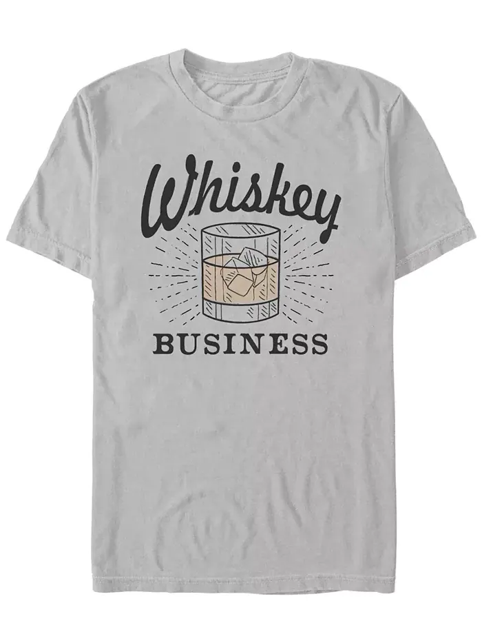 Мужская футболка с коротким рукавом Whiskey Business Fifth Sun — изображение 1 из 3, серебряный
