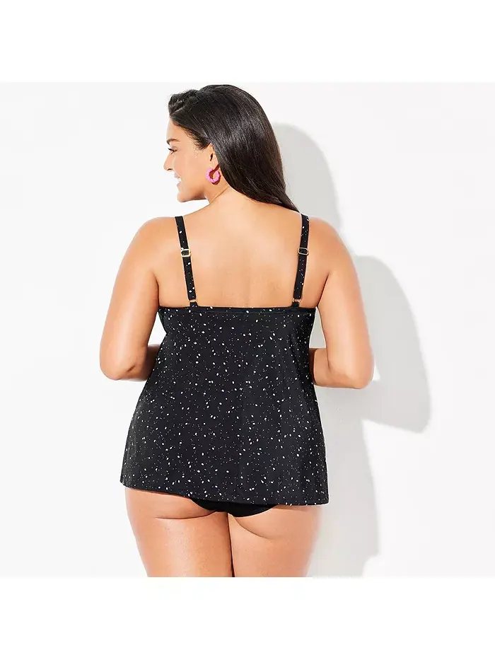 Женский топ-танкини на косточках Faux Flyaway с имитацией расстегивания Swimsuits for All — изображение 2 из 2