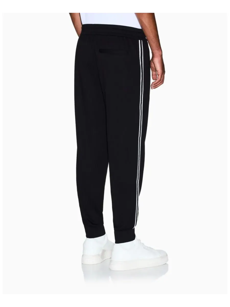 Мужские флисовые спортивные брюки с фирменным логотипом A|X Armani Exchange — изображение 4 из 5, черный