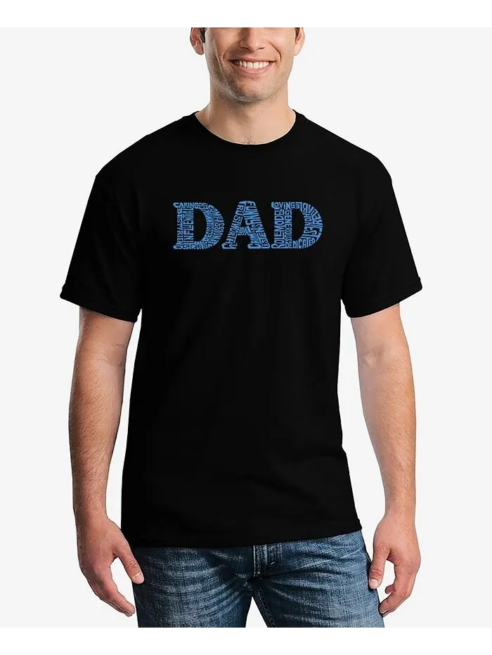 Мужская футболка с короткими рукавами Dad Word Art LA Pop Art — изображение 1 из 3, черный