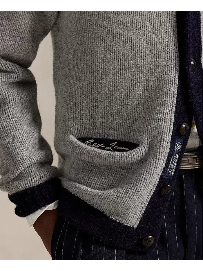 Мужской кардиган Yankees Polo Ralph Lauren — изображение 4 из 6, серый