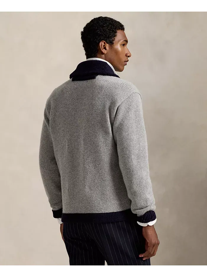 Мужской кардиган Yankees Polo Ralph Lauren — изображение 5 из 6, серый