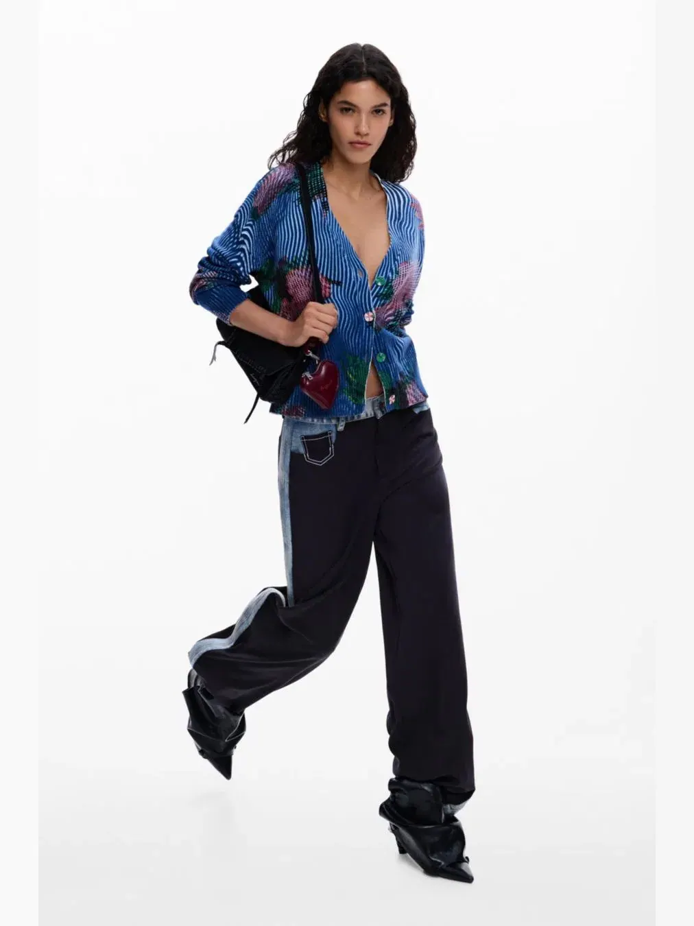 Женский кардиган с цветочным принтом Desigual — изображение 2 из 6, синий