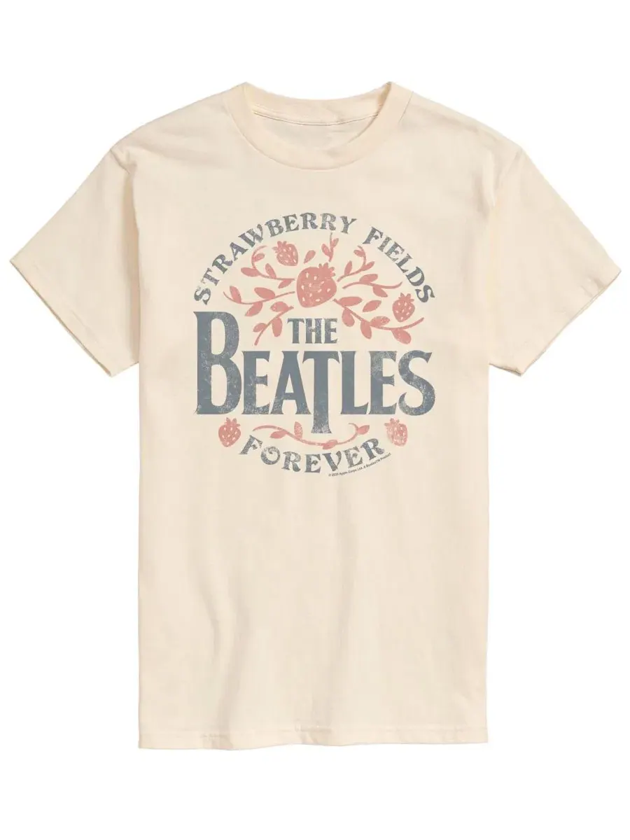 Мужская футболка с коротким рукавом и графическим принтом The Beatles The Strawberry Fields Airwaves — изображение 1 из 3
